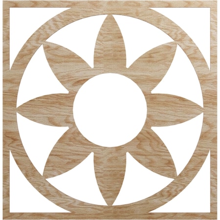 Ekena Millwork Blume Wood Fretwork Pierced Ceiling Medallion, Red Oak, 36"OD x 12 1/2"ID x 1/4"T CMWP36X36X0250BLRO